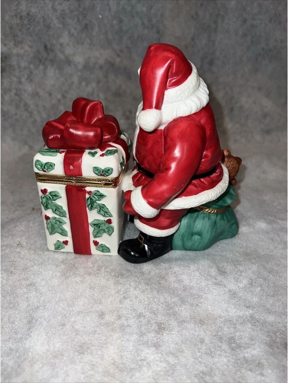 Vintage PartyLite Candles JOLLY SANTA Porcelain Votive Trinket Holder ~ P7251 - Picture 5 of 9